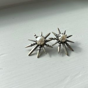Kendra Scott Silver Sunburst Earrings